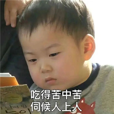 会给我们带来很多乐趣的表情  吃的苦中苦伺候人上人